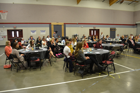 Guests look on at the Community-Based Organization Breakfast 2017 hosted by EDCOE